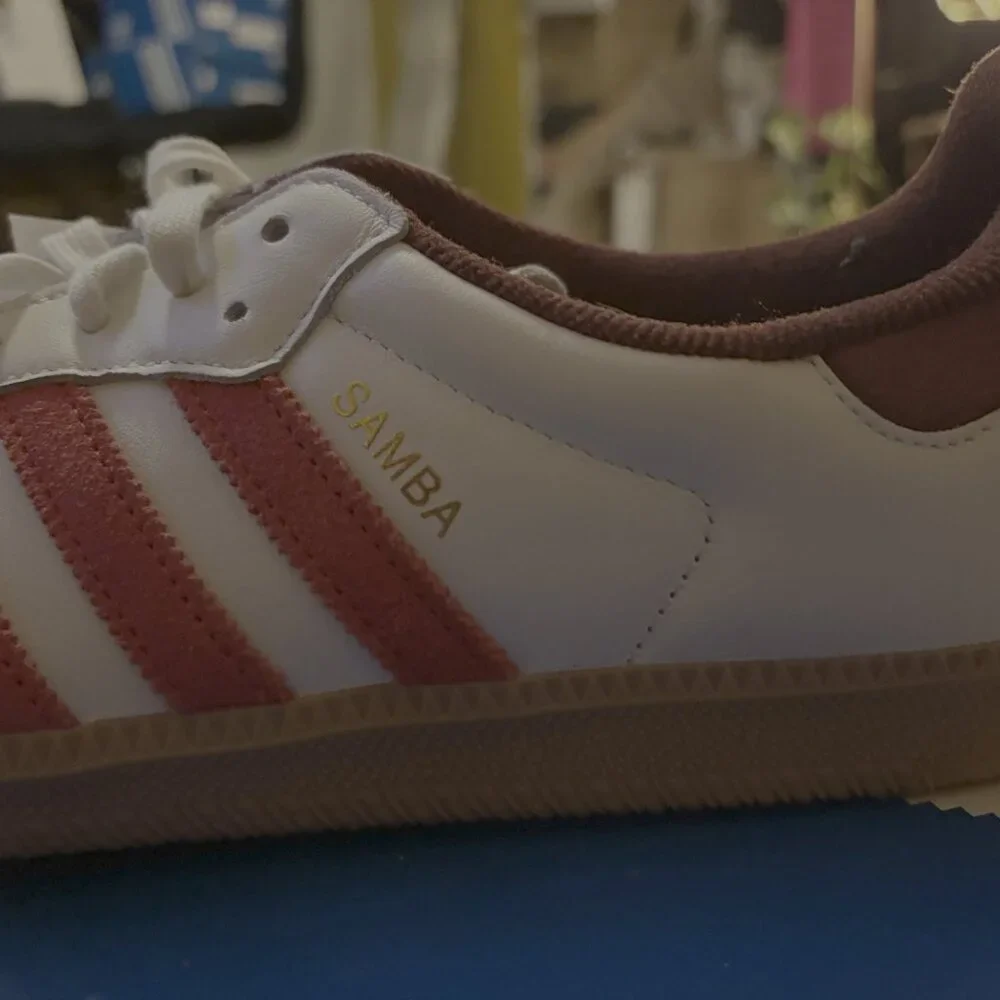 Adidas Samba OG Men’s Size 12 White Red Sneakers JI3201 | Classic Gum Sole | NWT - Picture 7 of 8